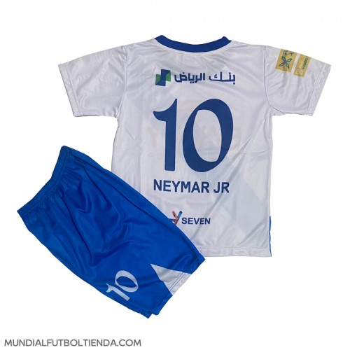 Camiseta Al-Hilal Neymar Jr #10 Segunda Equipación Replica 2024-25 para niños mangas cortas (+ Pantalones cortos)